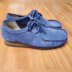 Clarks Men's Wallabee in Blue Suede